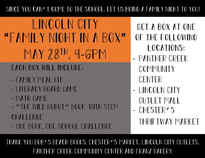 Family Night In a Box May 28th