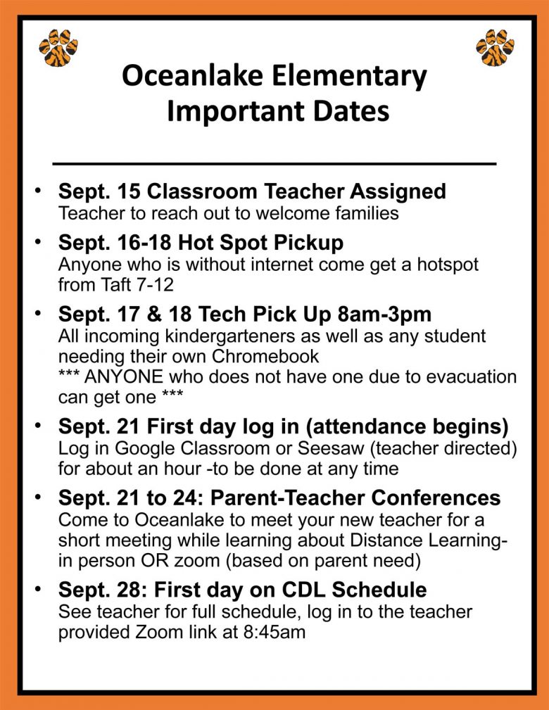 important dates